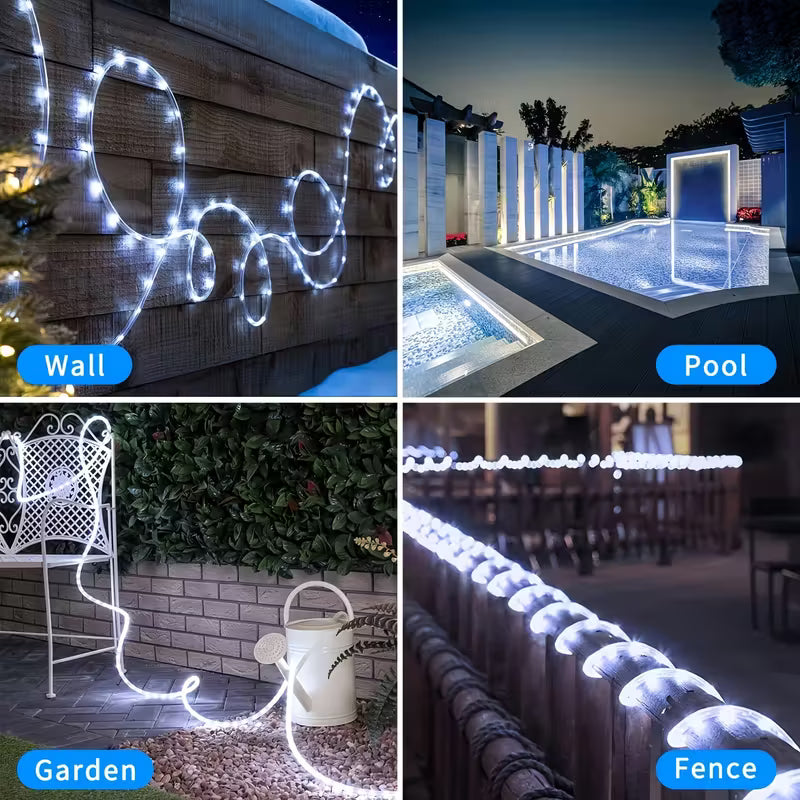 Manguera Solar Luces Navidad 10 Metros